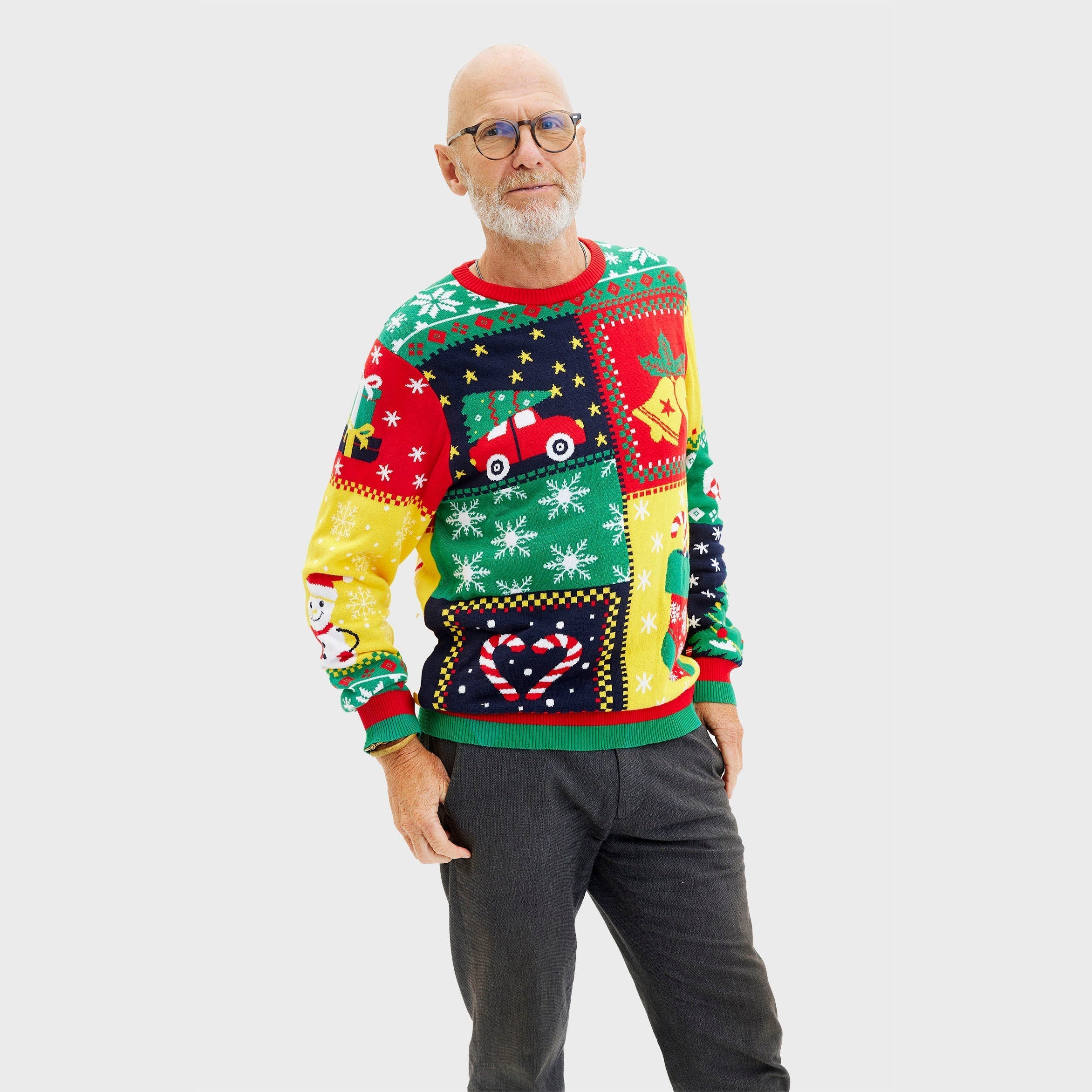 The Patchwork Christmas Sweater β Men